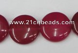 CCN497 15.5 inches 20mm flat round candy jade beads wholesale