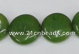 CCN502 15.5 inches 20mm flat round candy jade beads wholesale