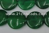 CCN503 15.5 inches 20mm flat round candy jade beads wholesale