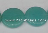 CCN507 15.5 inches 25mm flat round candy jade beads wholesale