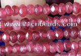 CCN5106 15 inches 3*4mm faceted rondelle candy jade beads