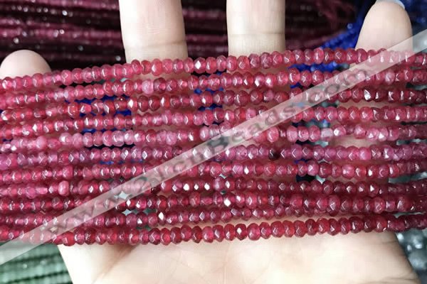 CCN5106 15 inches 3*4mm faceted rondelle candy jade beads