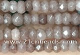 CCN5107 15 inches 3*4mm faceted rondelle candy jade beads