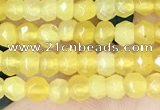 CCN5111 15 inches 3*4mm faceted rondelle candy jade beads