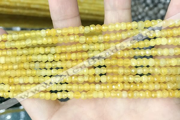 CCN5111 15 inches 3*4mm faceted rondelle candy jade beads