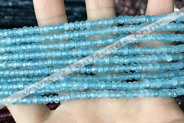 CCN5112 15 inches 3*4mm faceted rondelle candy jade beads