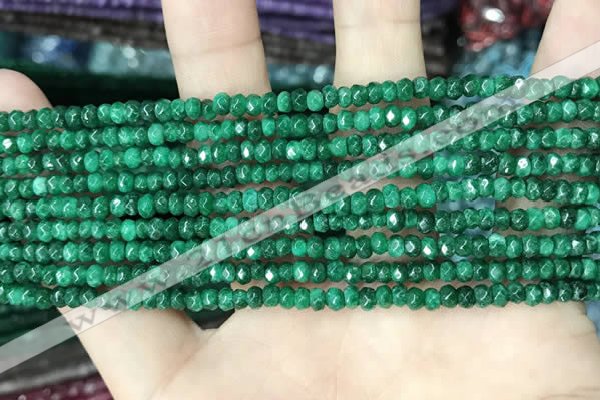 CCN5121 15 inches 3*4mm faceted rondelle candy jade beads