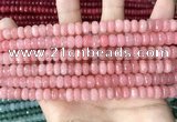 CCN5139 15 inches 5*8mm faceted rondelle candy jade beads