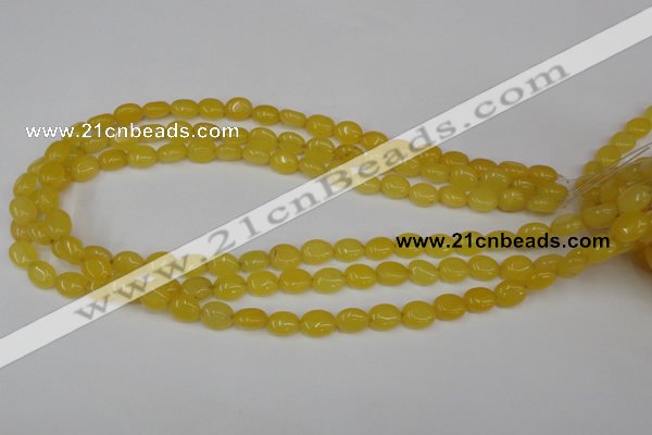 CCN516 15.5 inches 8*10mm oval candy jade beads wholesale