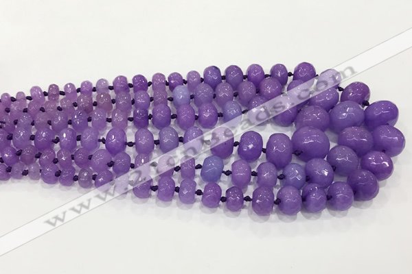 CCN5171 5*8mm - 14*20mm faceted rondelle candy jade graduated beads