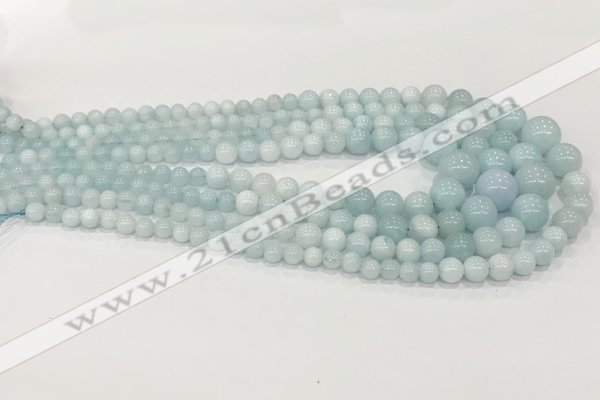CCN5187 6mm - 14mm round candy jade graduated beads