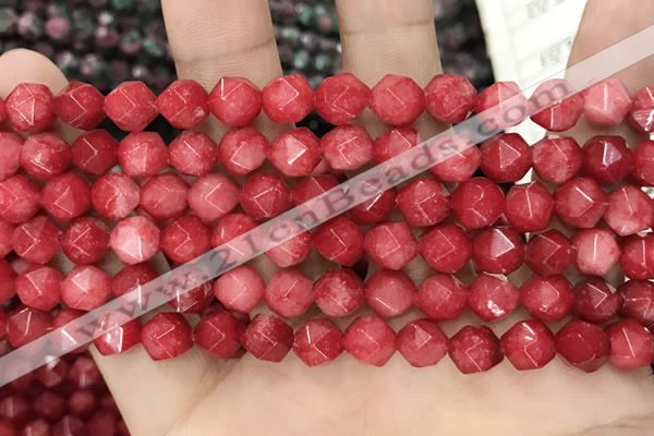 CCN5240 15 inches 8mm faceted nuggets candy jade beads