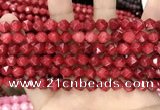 CCN5241 15 inches 8mm faceted nuggets candy jade beads