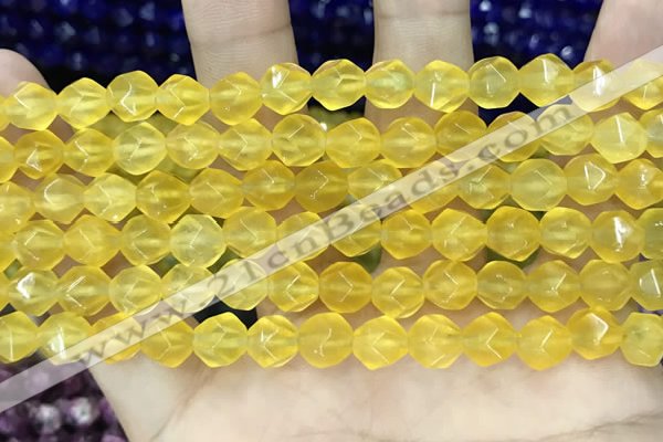 CCN5255 15 inches 8mm faceted nuggets candy jade beads