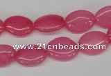 CCN526 15.5 inches 10*14mm oval candy jade beads wholesale