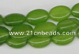 CCN532 15.5 inches 10*14mm oval candy jade beads wholesale