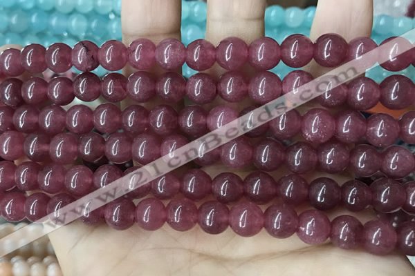 CCN5368 15 inches 8mm round candy jade beads Wholesale