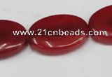 CCN547 15.5 inches 18*25mm oval candy jade beads wholesale