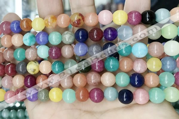 CCN5470 15 inches 8mm round candy jade beads Wholesale