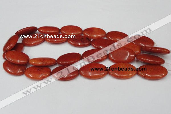CCN552 15.5 inches 20*30mm oval candy jade beads wholesale