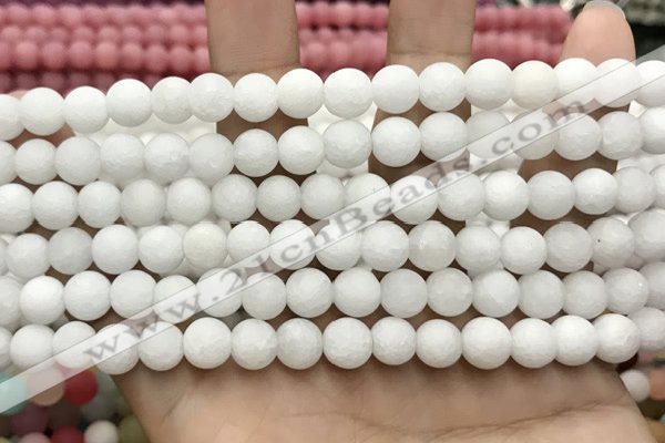 CCN5573 15 inches 8mm round matte candy jade beads Wholesale