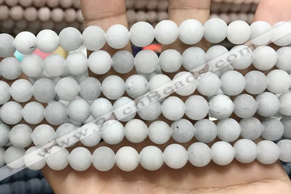 CCN5576 15 inches 8mm round matte candy jade beads Wholesale