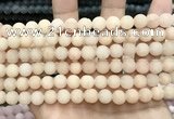 CCN5585 15 inches 8mm round matte candy jade beads Wholesale