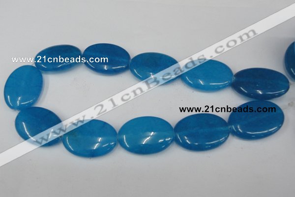 CCN559 15.5 inches 25*35mm oval candy jade beads wholesale