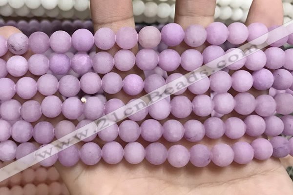 CCN5591 15 inches 8mm round matte candy jade beads Wholesale