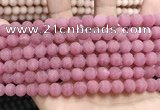 CCN5595 15 inches 8mm round matte candy jade beads Wholesale