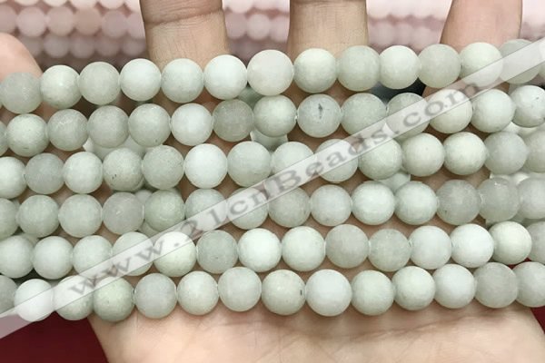 CCN5601 15 inches 8mm round matte candy jade beads Wholesale