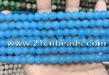 CCN5605 15 inches 8mm round matte candy jade beads Wholesale