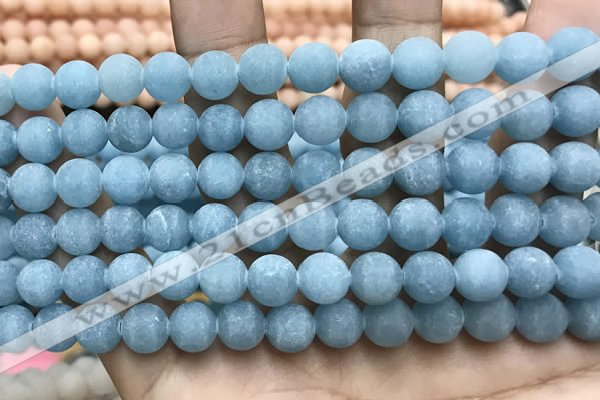 CCN5610 15 inches 8mm round matte candy jade beads Wholesale