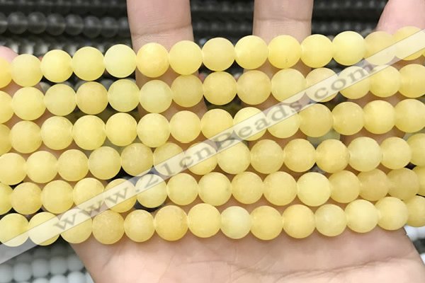 CCN5616 15 inches 8mm round matte candy jade beads Wholesale