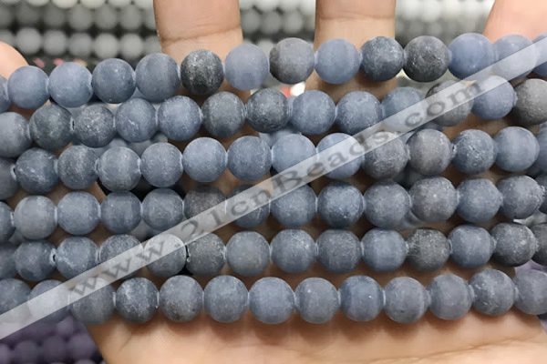 CCN5626 15 inches 8mm round matte candy jade beads Wholesale