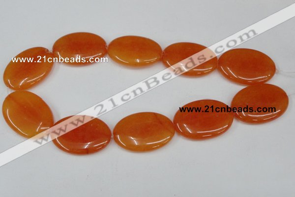 CCN565 15.5 inches 25*35mm oval candy jade beads wholesale