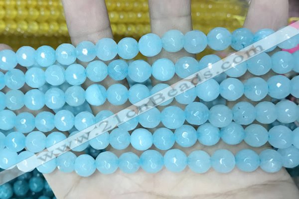 CCN5661 15 inches 8mm faceted round candy jade beads