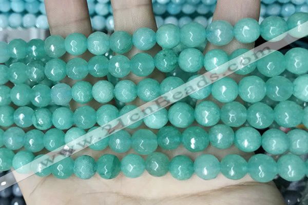 CCN5672 15 inches 8mm faceted round candy jade beads