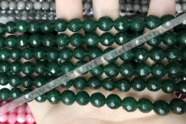 CCN5674 15 inches 8mm faceted round candy jade beads