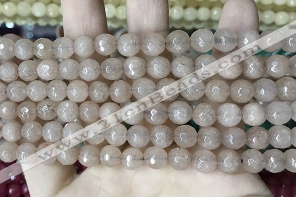 CCN5678 15 inches 8mm faceted round candy jade beads