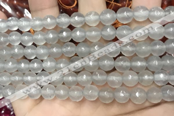 CCN5682 15 inches 8mm faceted round candy jade beads