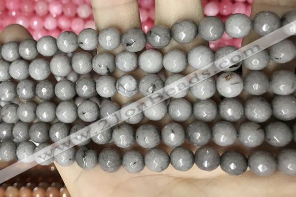 CCN5689 15 inches 8mm faceted round candy jade beads