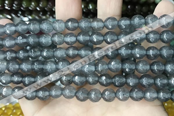 CCN5700 15 inches 8mm faceted round candy jade beads