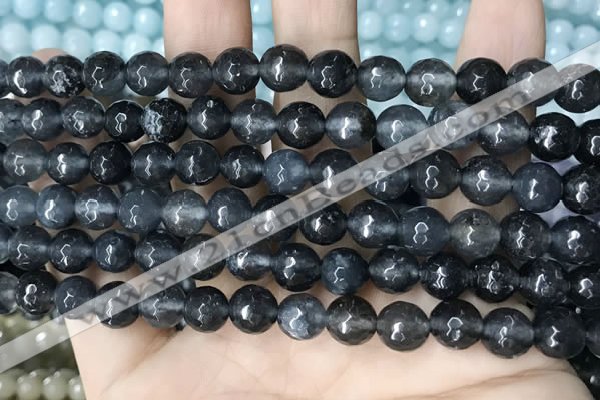 CCN5702 15 inches 8mm faceted round candy jade beads