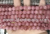 CCN5717 15 inches 8mm faceted round candy jade beads