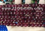 CCN5733 15 inches 8mm faceted round candy jade beads