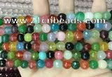 CCN5742 15 inches 8mm faceted round candy jade beads