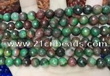 CCN5743 15 inches 8mm faceted round candy jade beads