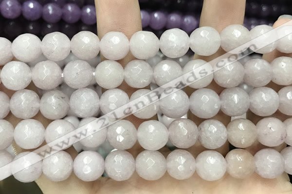 CCN5762 15 inches 10mm faceted round candy jade beads