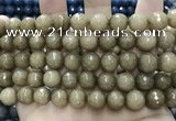 CCN5775 15 inches 10mm faceted round candy jade beads